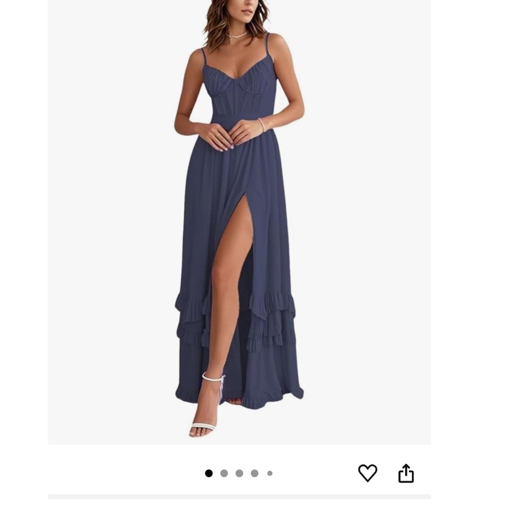 Navy Blue boho Maxi Dress